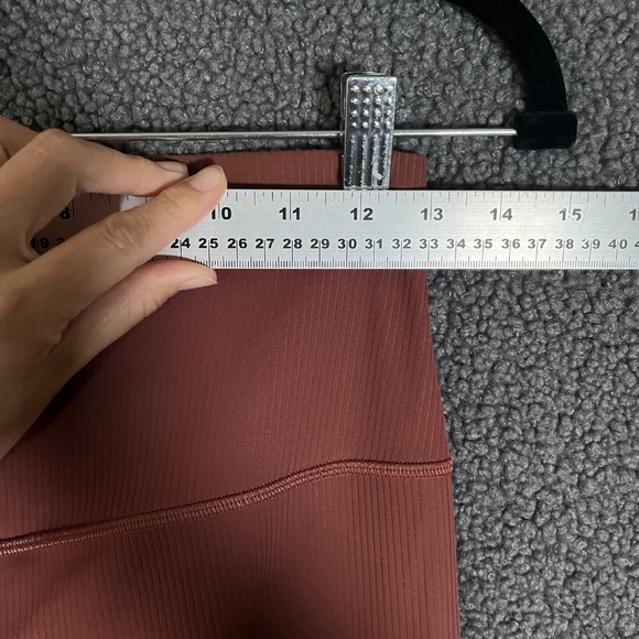 Lululemon Align Ribbed High Rise Leggings Pants - Women's Size 6 - Roasted Brown - Picture 6 of 10